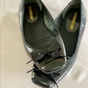 Madeline Pariza Black Patent Ballet Flat Size 8